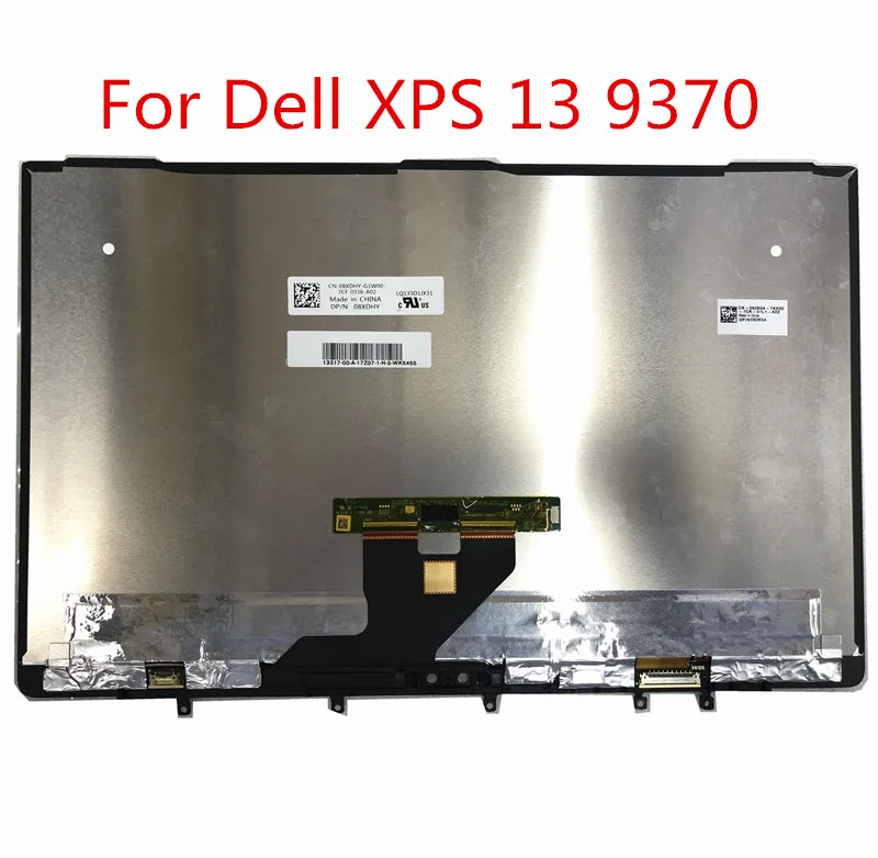 Dell XPS 13 9370 LCD-touch screen montering digital konvertering vise FHD UHD 0WT1R3 0FT5T7 LQ133M1JX31 2