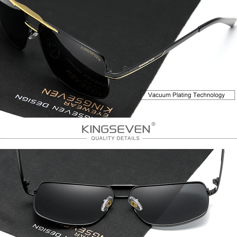 KINGSEVEN NYE Mode Mænds Polariserede Briller Fiskeri Kørsel Solbriller Mærke Mænd Kvinder i Rustfrit stål Materiale Gafas De Sol 2