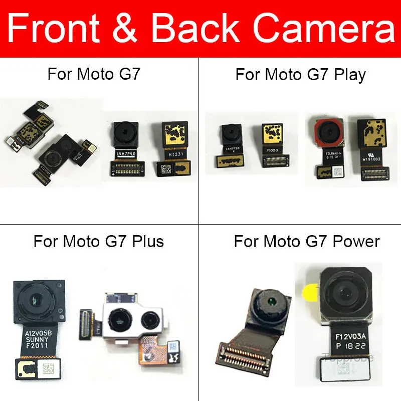 Bageste Kamera Til Motorola Moto G7 Spille Plus Power Front Vender Kamera Modul Flex-Bånd Kabel Udskiftning Af Reservedele 2