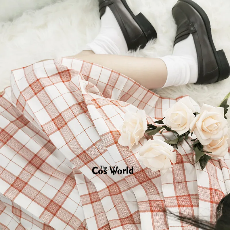[Pink White] Girl ' s Kvinder er Japansk Sommeren Høj Talje Plisseret Hvid Nederdel For JK Skole Uniform Studerende Klude 2
