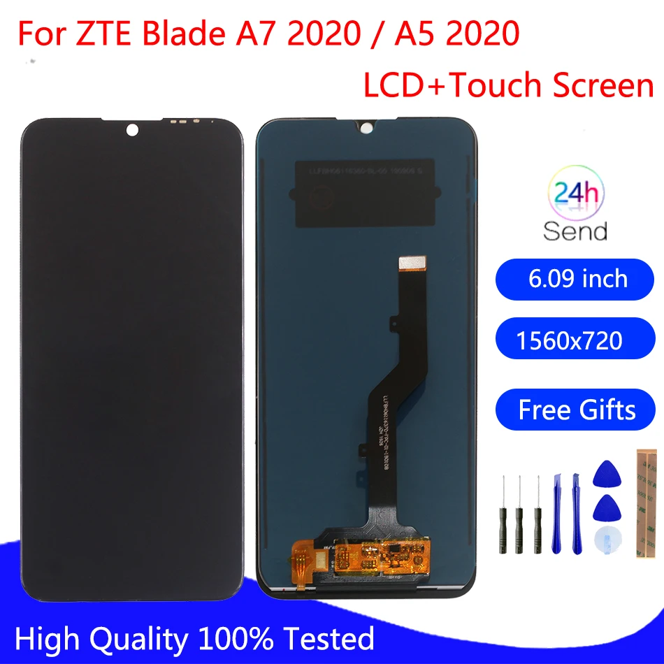 Oprindelige Display For ZTE Blade A5 2020 LCD-Skærm Touch screen Digitizer Assembly For ZTE A7 2020-Skærm, LCD-Display Gratis Værktøjer 2