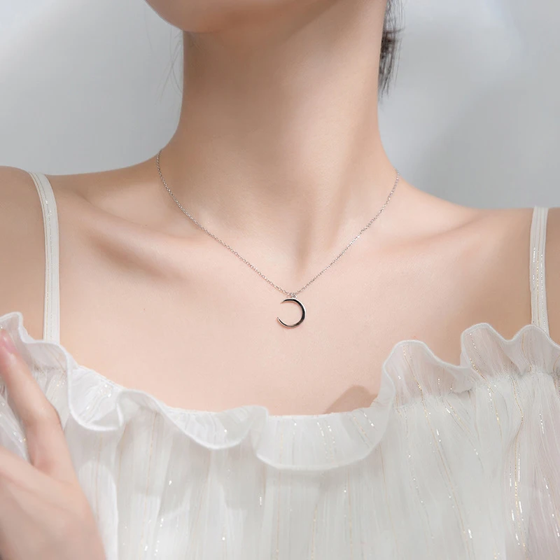 MODIAN Minimalistisk Crescent Halskæde til Kvinder 925 Sterling Sølv Justerbar Link Kæde Halskæde Fine Smykker 2020 Ny 2