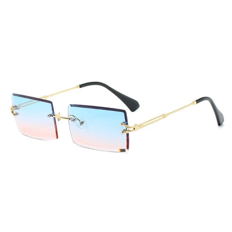 OEC CPO Mode Populære Uindfattede Rektangel Solbriller Kvinder Mænd Nuancer Legering Briller UV400 O264 2