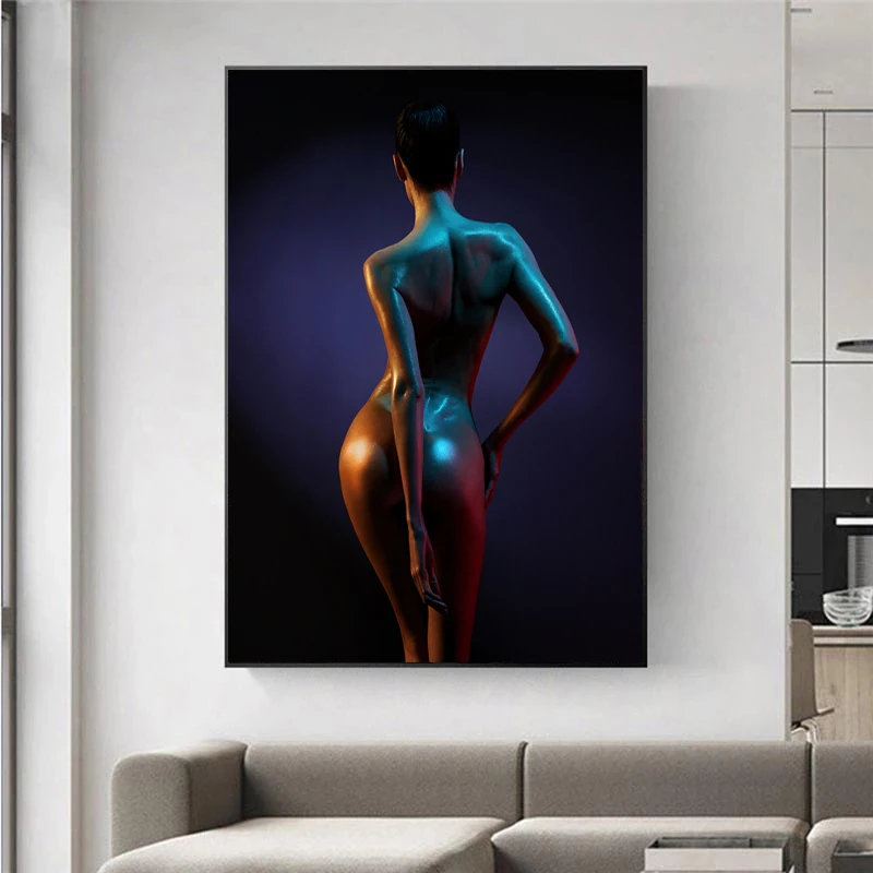 Kvinder Body Art Olie Maleri på Lærred Sexet Nøgen Væg Kunst, Plakater, Print Væg Billeder til stuen Hjem Væggen Cuadros Indretning 2