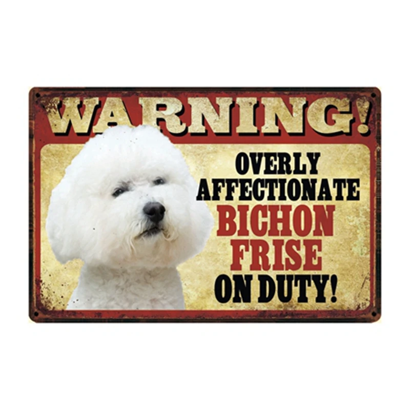 [ Kelly66 ] Kæledyr Hund Waring Akita Basenji Beagle Hund Metal Sign Tin Plakat Hjem Indretning Bar Væg Kunst Maleri 20*30 CM Størrelse Dy84 2