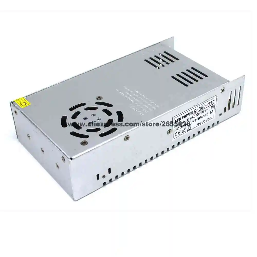 Bedste kvalitet 110V 3.2 EN 360W Switching Power Supply Driver STRØMFORSYNING AC 100-240V Input til 110V DC Motor CNC CCTV 2
