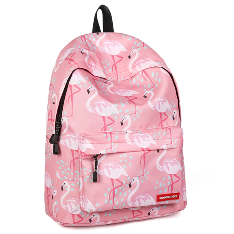 Bærbar computer skoletaske til Teenage-Piger Flamingo Udskrivning Rygsæk Kvinder Mode Pink Bagpack Rejse Rygsæk Mochila Feminina Mujer 2