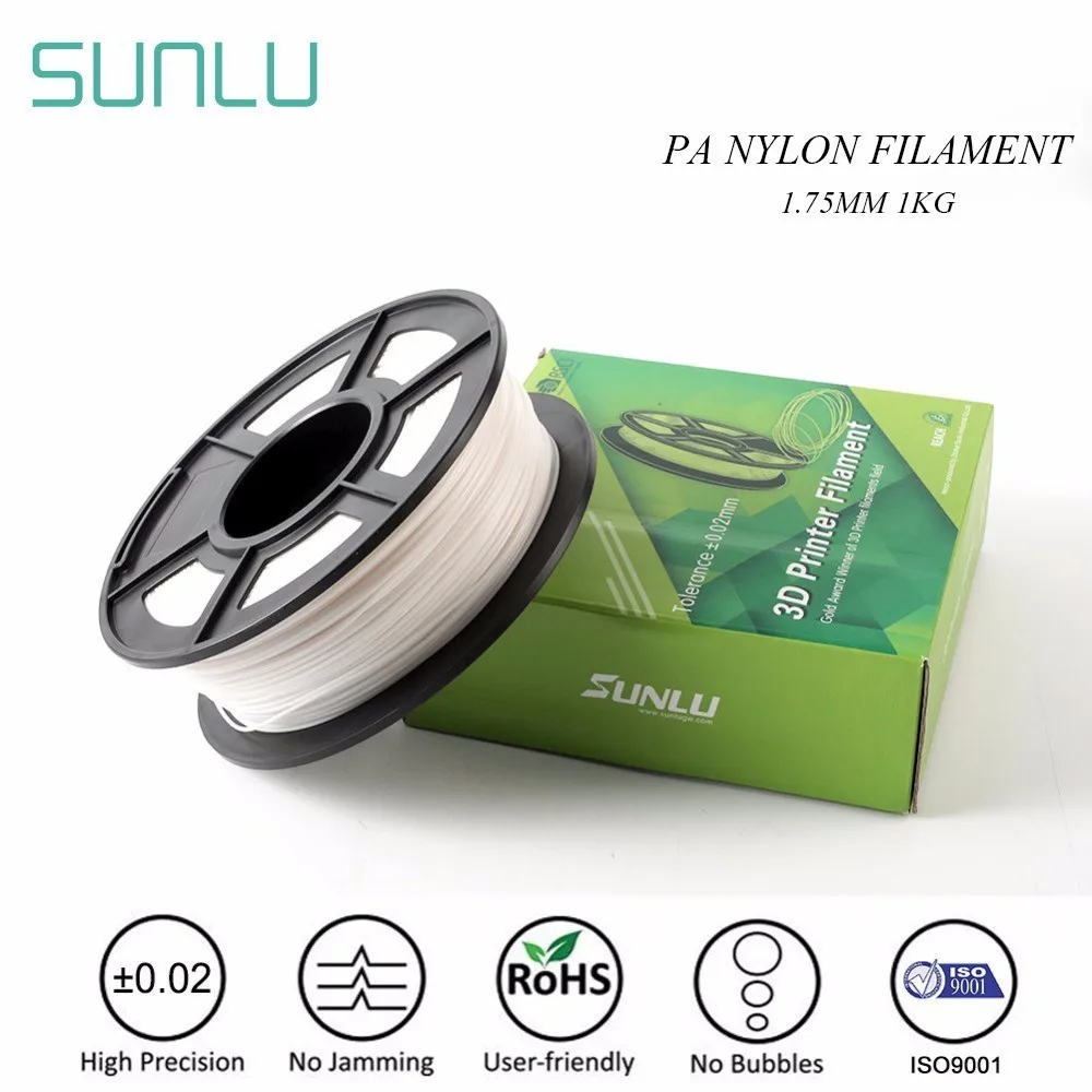 SUNLU PA Nylon V2 3D-Printer Filament 1.75 mm Høj trækstyrke Nylon Filament1KG 3D-Print Materiale 2