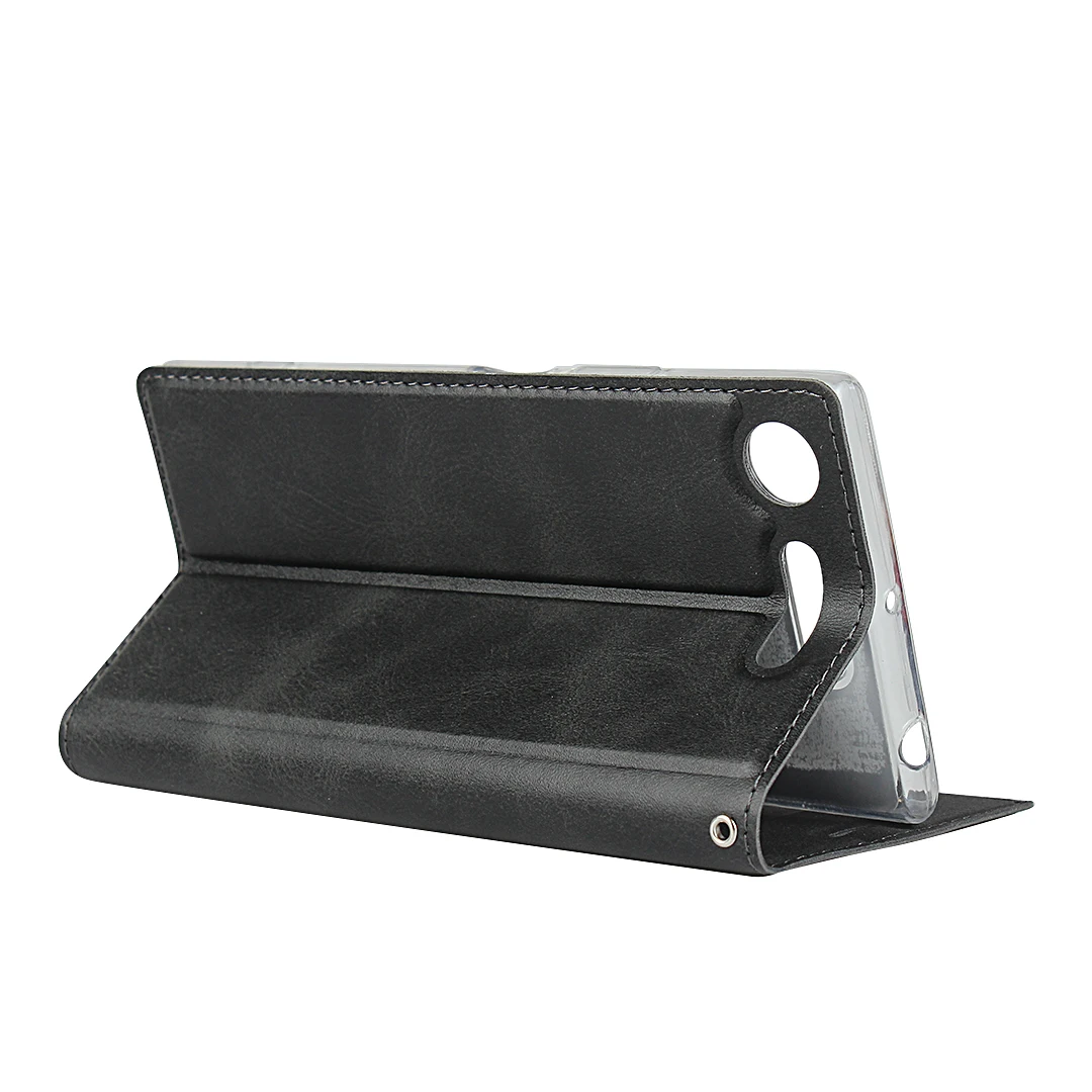 Premium Læder taske til Sony Xperia XZ1 F8342 Ultra-Tynd Flip Cover Case Magnetisk adsorption Tilfælde + 1 Lanyard 2