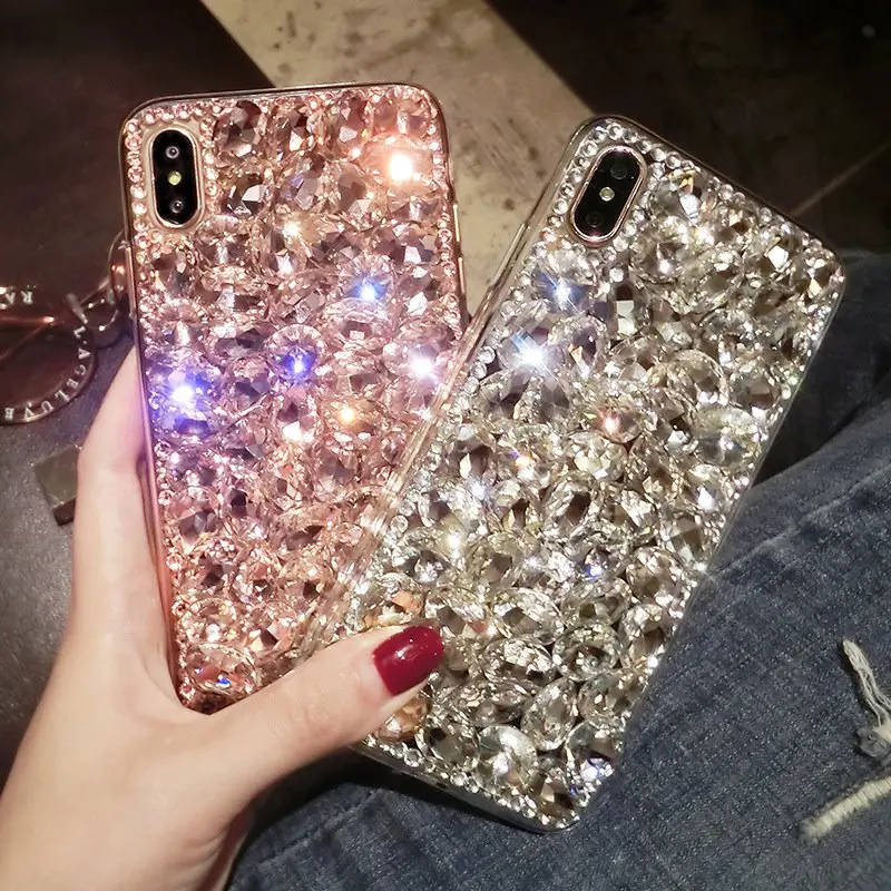 Rhinestone Mode Glitter Diamant Phone Case For Samsung Galaxy A60 A30 A20 A50 A10 A70 A40 A51 4G A80 A90 Dække 2