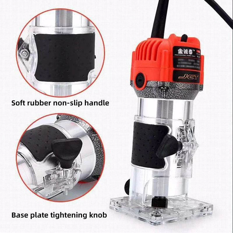 800W 30000rpm Woodworking Electric Trimmer Wood Milling Engraving Slotting Trimming Machine Hand Carving Machine Wood Router 2