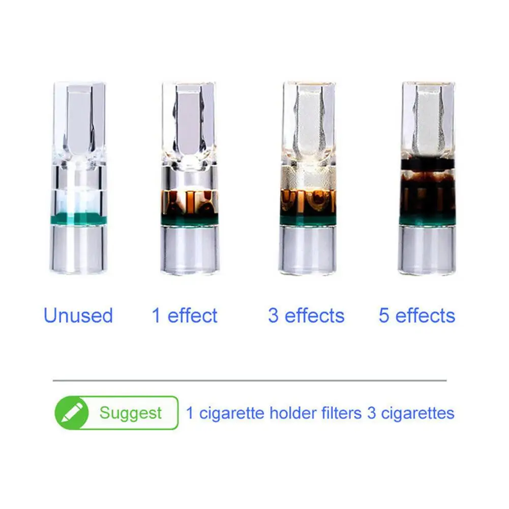 100pcs Disponible Værelser Filter Pibe Tobak, Cigaretter Reducere Tjære filterholder Rengøring Container Rygning Tilbehør Hogard 2