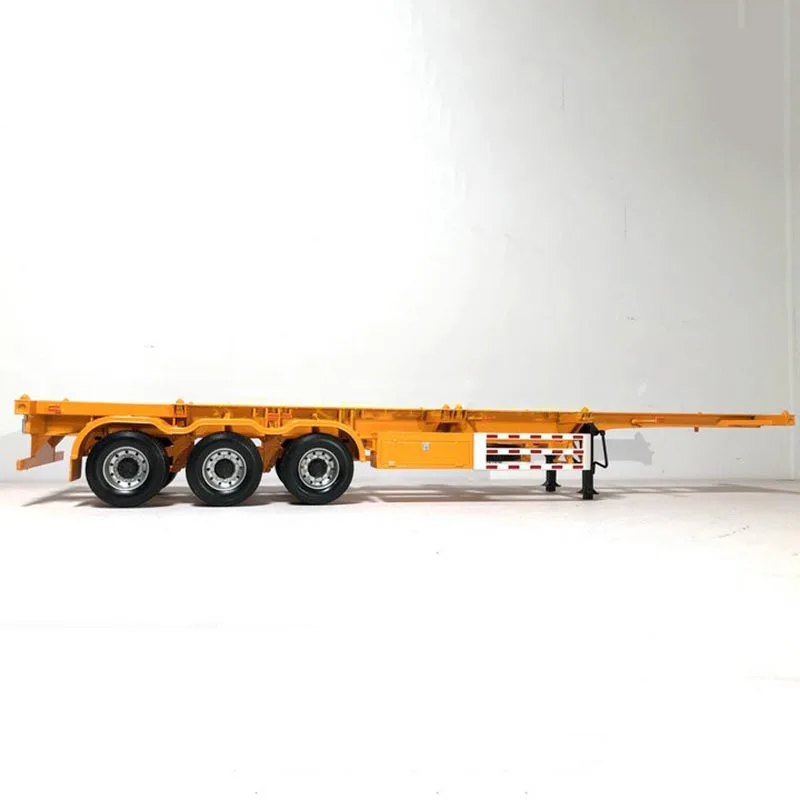 1/24 container skelet tilbehør semi-trailer model legering skelet trailer transport køretøj model værktøj vis gave samling 2