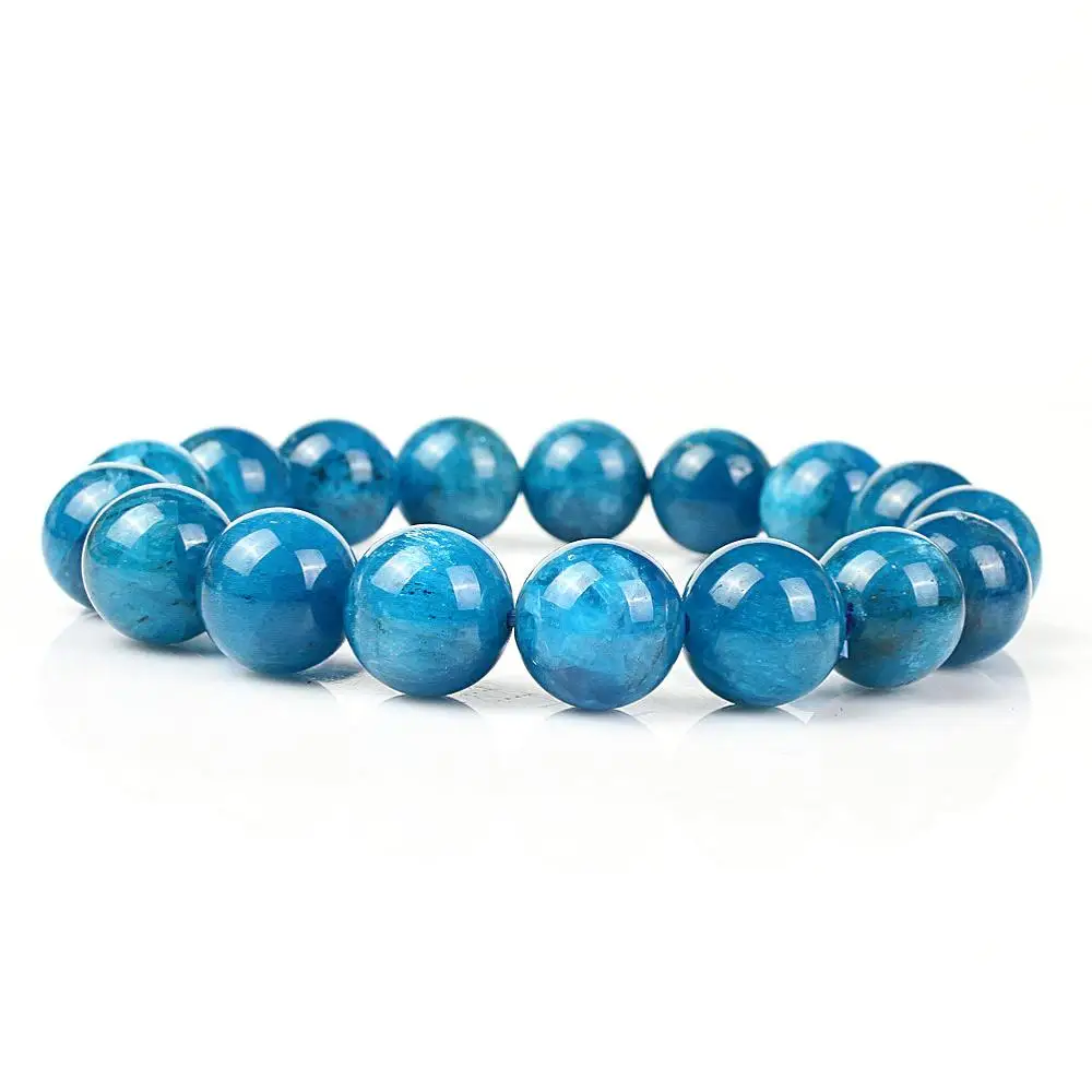 Ny Mode Blå Apatit Armbånd natursten Løse Perler 8 mm Til Kvinder, Mænd Bedste Ven Fødselsdag, Ferie Gave 2