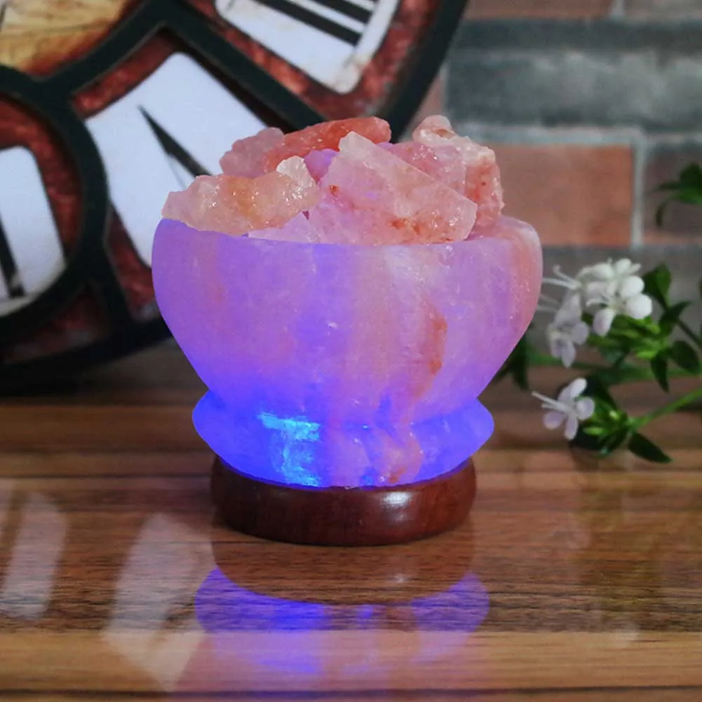 Farverige Gave Brand Kurv Soveværelse Salt-Lys Nat Romantisk Himalaya Rock Lava Dekorative Krystal LED-Pære Humør 2