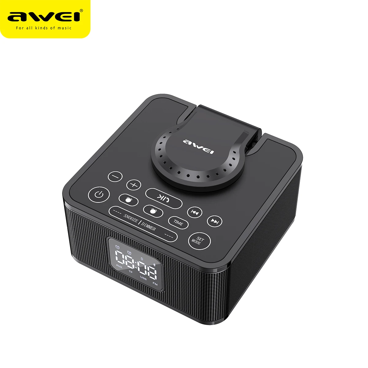 Awei Y332 Multi-funktion Bluetooth Højttaler Med FM-Telefon Trådløse Oplader Telefonen Holder 8000mAh 2