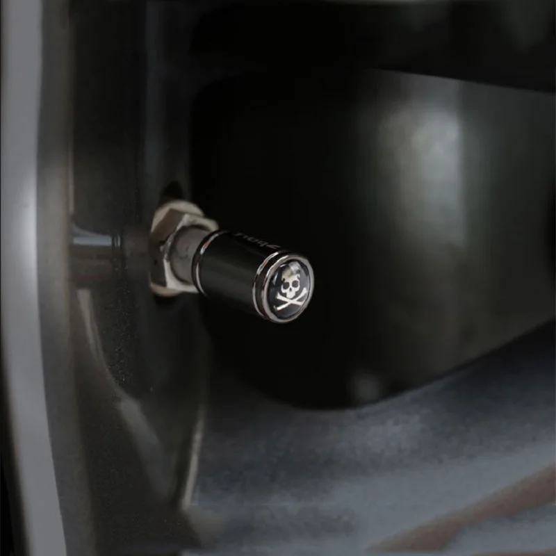 Bilen Hjul og Dæk Black Titanium Ventiler Carbon Fiber Ændret Rustfri Anti-tyveri af Bil Van Luft Cap Lufttæt Dækker Bil Tilbehør 2