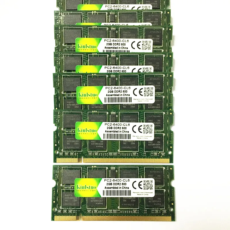 Kinlstuo Nye Ram 2GB DDR2 800MHz PC-6400 hukommelse 200pin SODIMM ddr2 2gb 667MHz PC5300 fuld kompatibel til bærbar 2