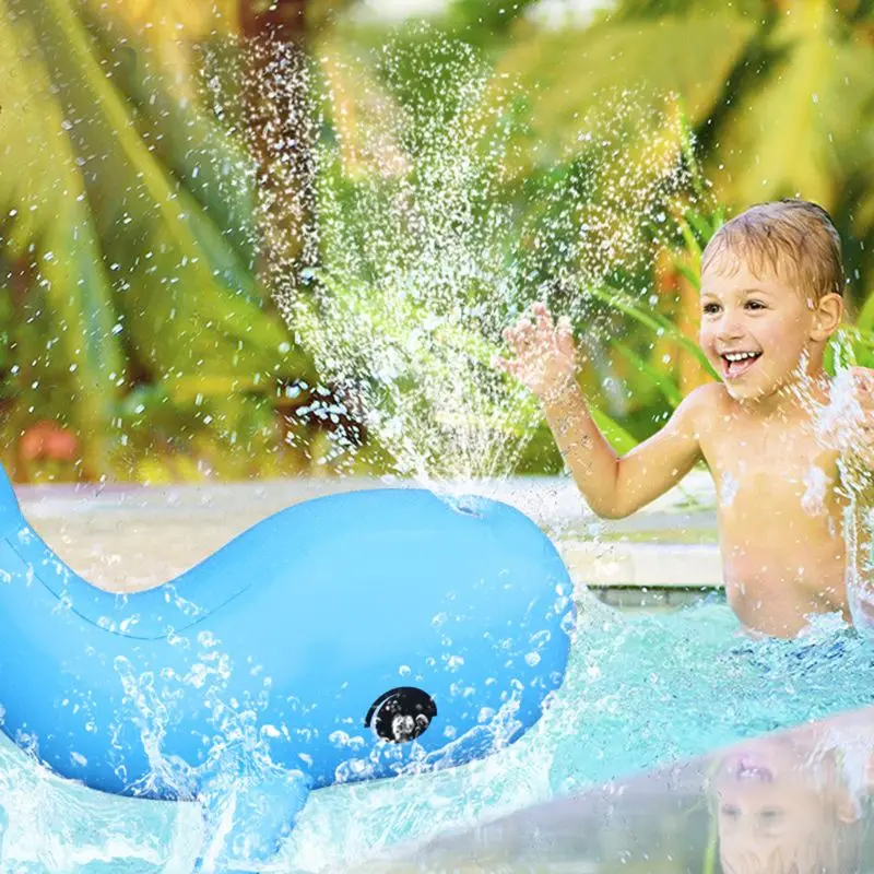 Offentlig Afspilning Børn Oppustelige Sprøjte Vand Pad Søde Tegneserie Dyr Dolphin Vand Mat Spille Pool Lawn Sprinkler-Toy 2