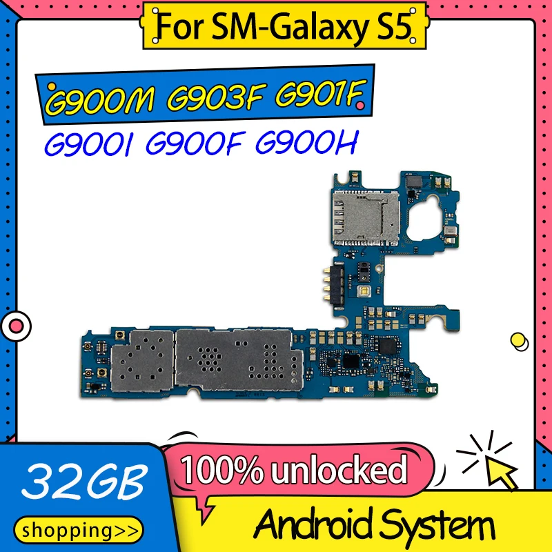 Ulåst God Testet Bundkortet Logik yrelsen For Samsung Galaxy S5 Bundkort G900M G903F G901F G900I G900F G900H Med Fuld Chips 2