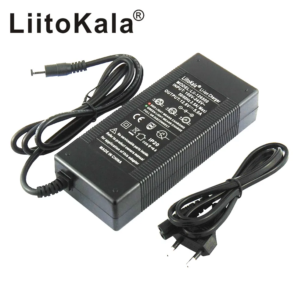 LiitoKala 3S 12,6 V 5A Oplader Power Adapter 12V lithium Batteri Li-ion batterites EU/US/AU/UK AC-DC Converter stik 2