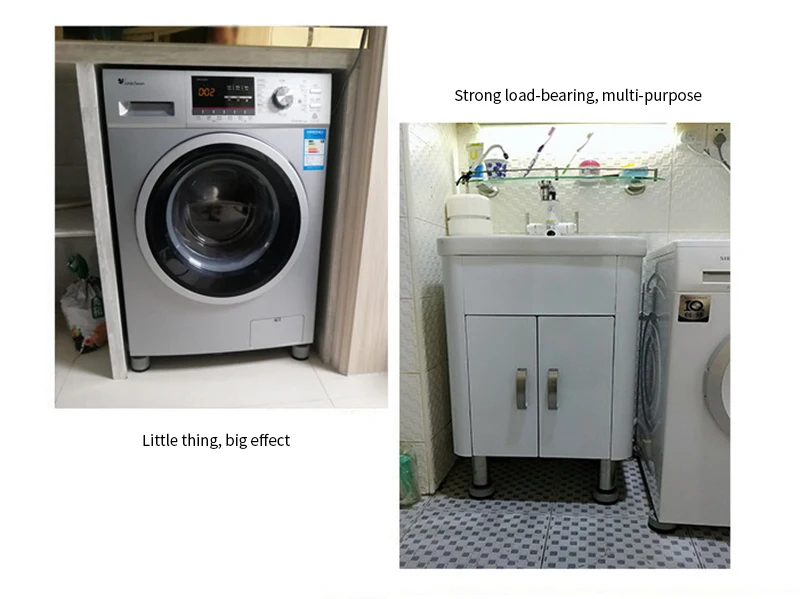 4XAnti Slip Og støjdæmpende Vaskemaskine Fødder skridsikre Måtter Køleskab Anti-vibrations-Pad Køkken, Badeværelse Mat 2
