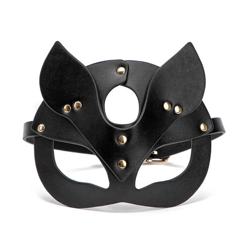 Sexet kvinder ugle Bundet maske Catwoman Halv Maske Fest Sexet Cosplay Kostume slave Rekvisitter PU SM Maske Voksen Spil Masker 2