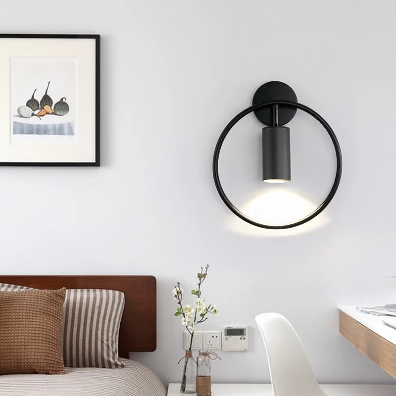 Nordiske kreative soveværelse sengelampe, moderne lys luksus væglampe hotelværelse galvanisering runde LED Golden droplight LB71804 2