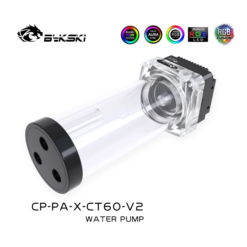 Bykski CP-PA-X-CT60 / CP-PA-X , Pumpe-reservoir Kombination , 10W Pumpe Med Belysning Max Flow 300L/H Max Hoved 3M 2