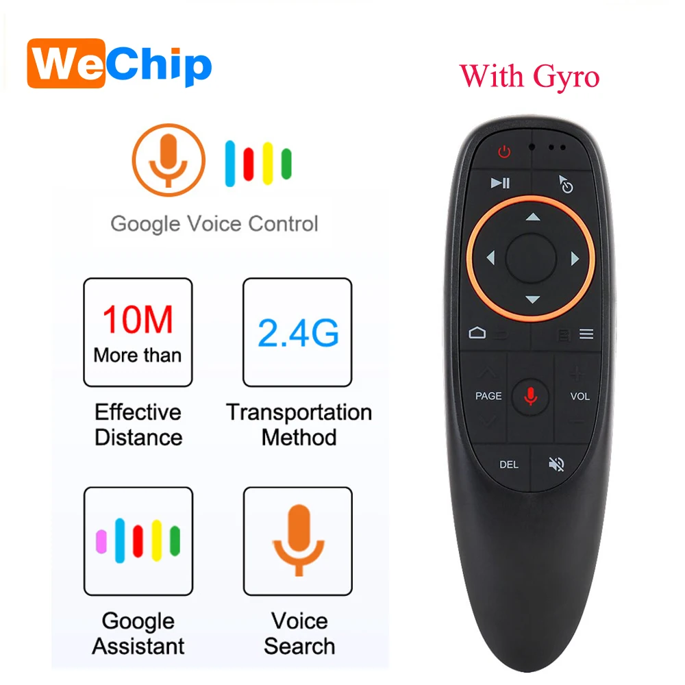 G10 Stemme Fjernbetjening 2.4 G Wireless Air Mouse Mikrofon Gyroskop IR-Læring til Android tv box X96 mini HK1 mini H96 ANTAL 2