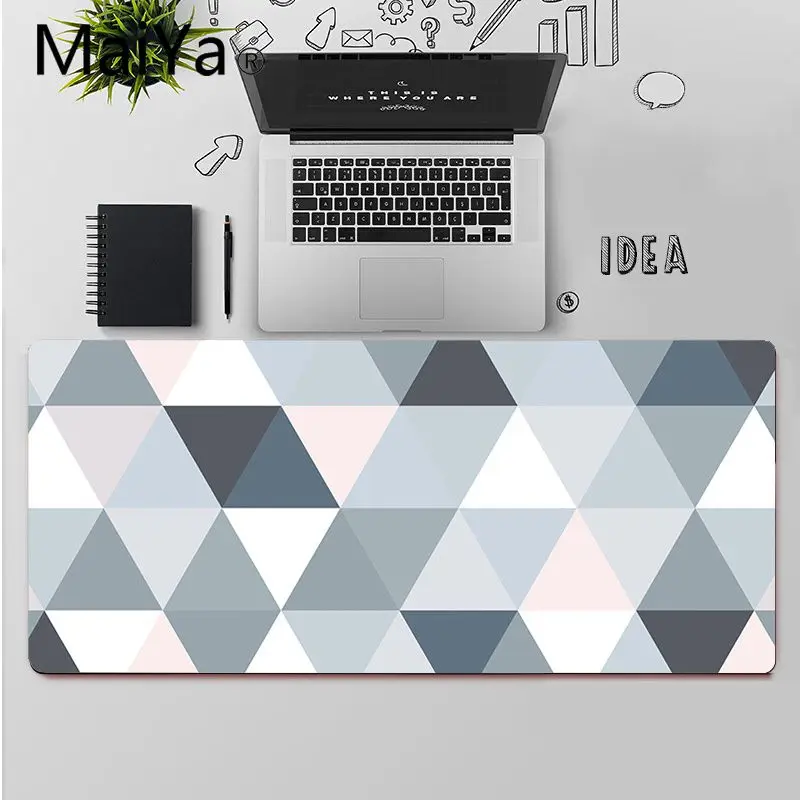 Maiya Top Kvalitet Trekant Mønster Gummi Mus Holdbar Desktop Musemåtte Gratis Fragt Stor Musemåtte Tastaturer Mat 2