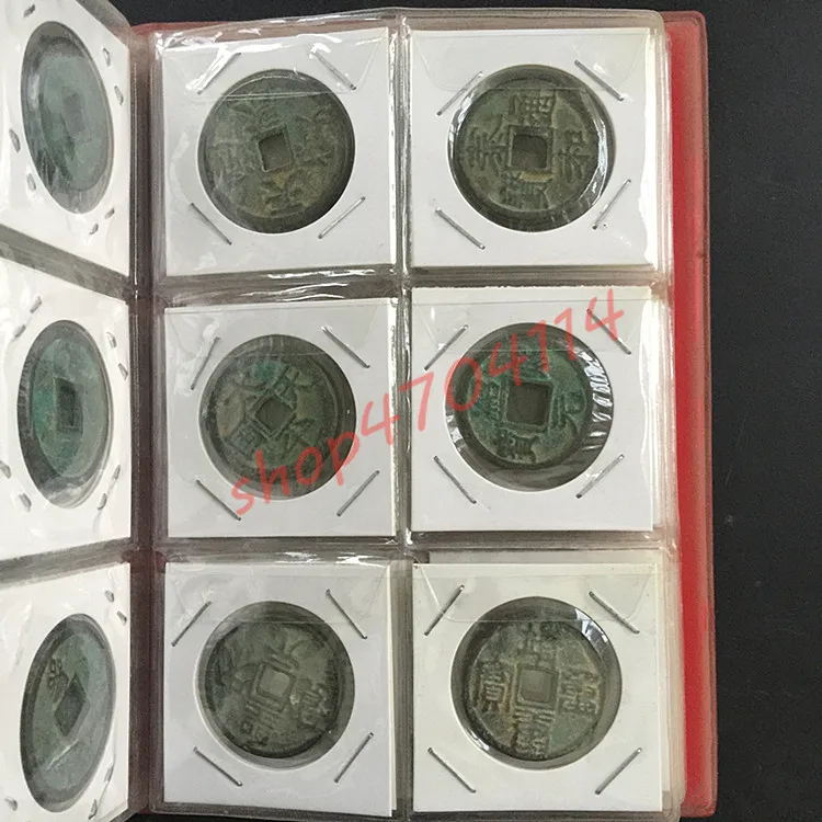 ægte, gamle Kinesiske kobber mønter, cirka 3 centimeter i diameter, er et sæt, 60 stykker Antikke Samlinger 2