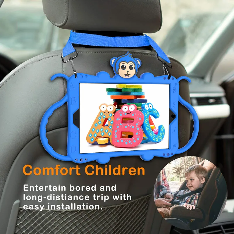 Cartoon Kids Cover Til iPad 9.7 2017 2018 Luft 2 Pro 9.7 Mini 4 5 Tablet Blød sikkerhed Silicium Stå Funda Tilfælde Barn Stødsikkert 2
