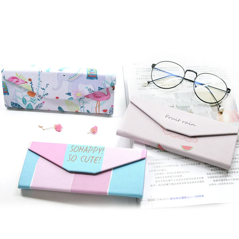 1stk Top-kvalitet PU brilleetuier for Briller Mode Folde Solbriller Box Taske, Bærbare Brillerne Beskytter Box 2