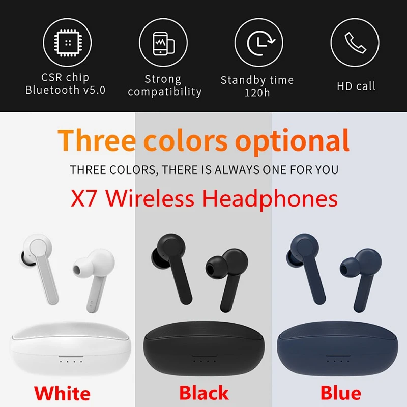 RGLM i7s TWS Farvet Tegning Bluetooth Headsets Øretelefoner Sport Med Opladning Boks, Bluetooth Hovedtelefon til ios og Android 2