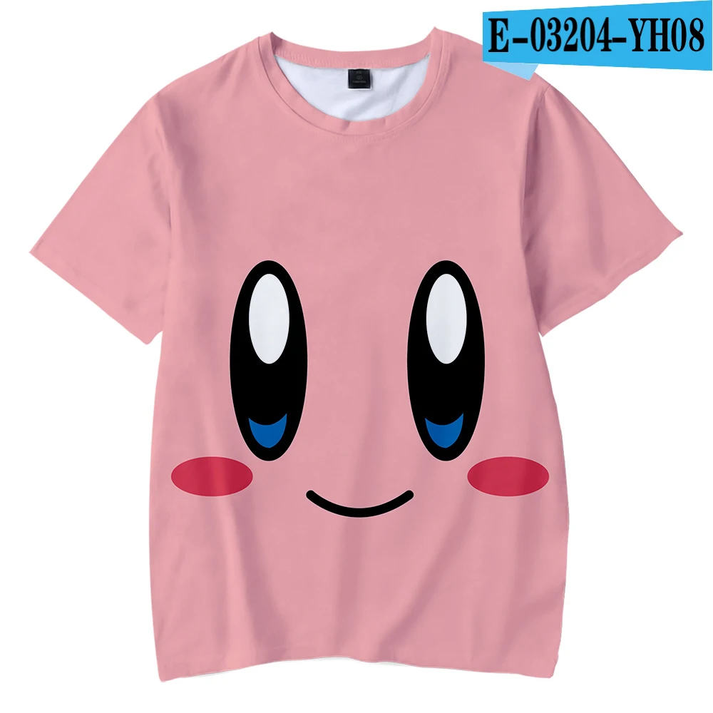 Sommer Børn Casual t-shirt Kirby Kids 3D-t-shirt Tegnefilm Søde Harajuku Kirby Mode Dreng Pige Pop Top 3D Børn, Korte Ærmer 2