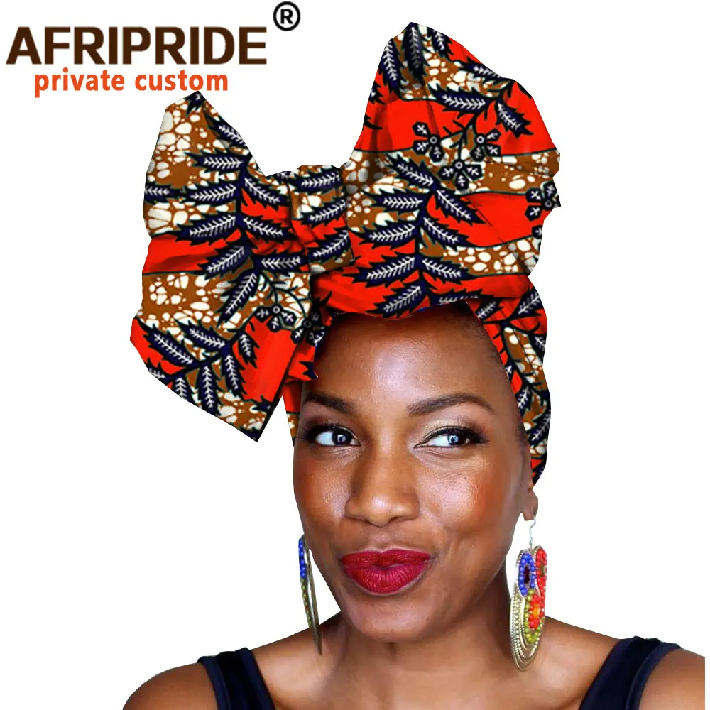 Afrikanske Headwrap Ankara Tørklæde Traditionelle Headtie Tørklæde, Turban Bomuld Wax hoved band scrunchie AFRIPRIDE A19H004 2