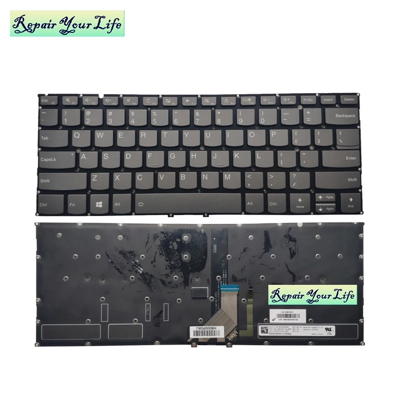 Laptop tastatur OS engelsk for lenovo-920-13lsk H8000R38J Baggrundsbelyst sort Baggrundsbelyst oprindelige udskiftning 2