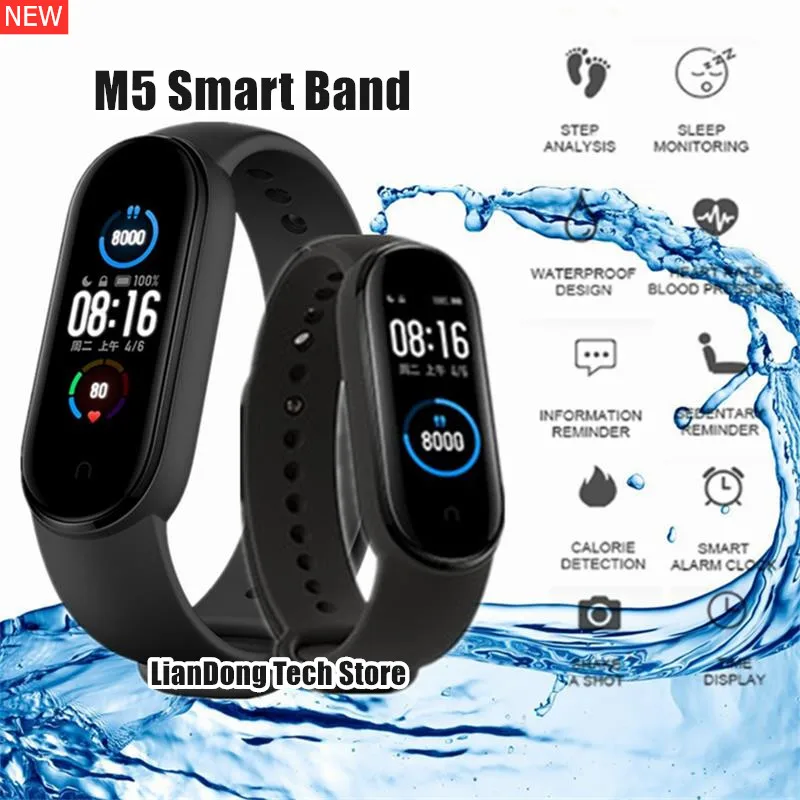 M5 Smart Band Trænings-og Vandtæt armbånd pulsmåler Tracker Blodtryk Armbånd Sport Smart armbånd 2