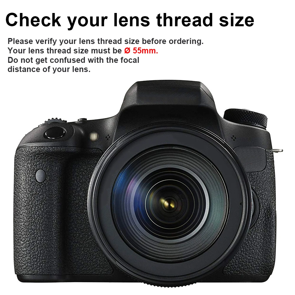 55MM 0.43 x Professionelle HD-Vidvinkel Linse w/Makro Del af Nikon D3400 D5600 for Sony Alpha Kameraer 2