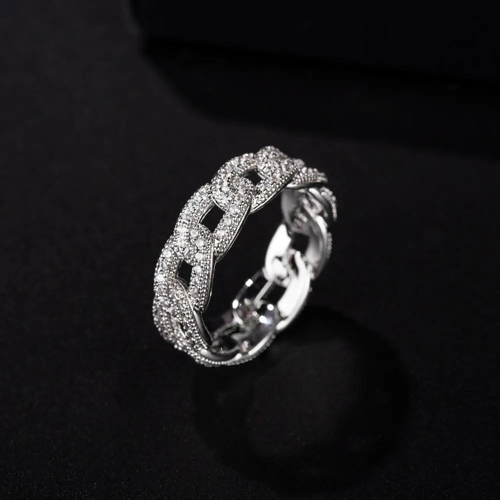 Dubai Kvinders Anillo Enkelte Hollowкольцо Sølv Ring Kvinders Lukkede Fuld Diamant Micro Sæt Zircon Ring Smykker 2