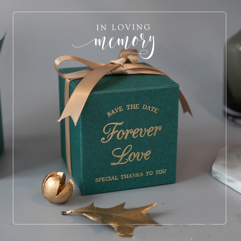 Nye Pladsen for Evigt Kærlighed gaveæske Bryllup Favoriserer og Gaver Candy Box Emballage Gave Poser til Gæsterne Bryllup Dekoration 2
