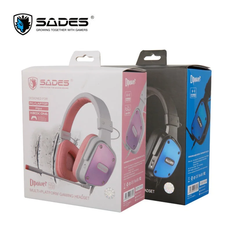 SADES Gaming headset stereo lyd heaset 3,5 mm Til PS4 og XBOX ONE hovedtelefoner, mikrofon 2