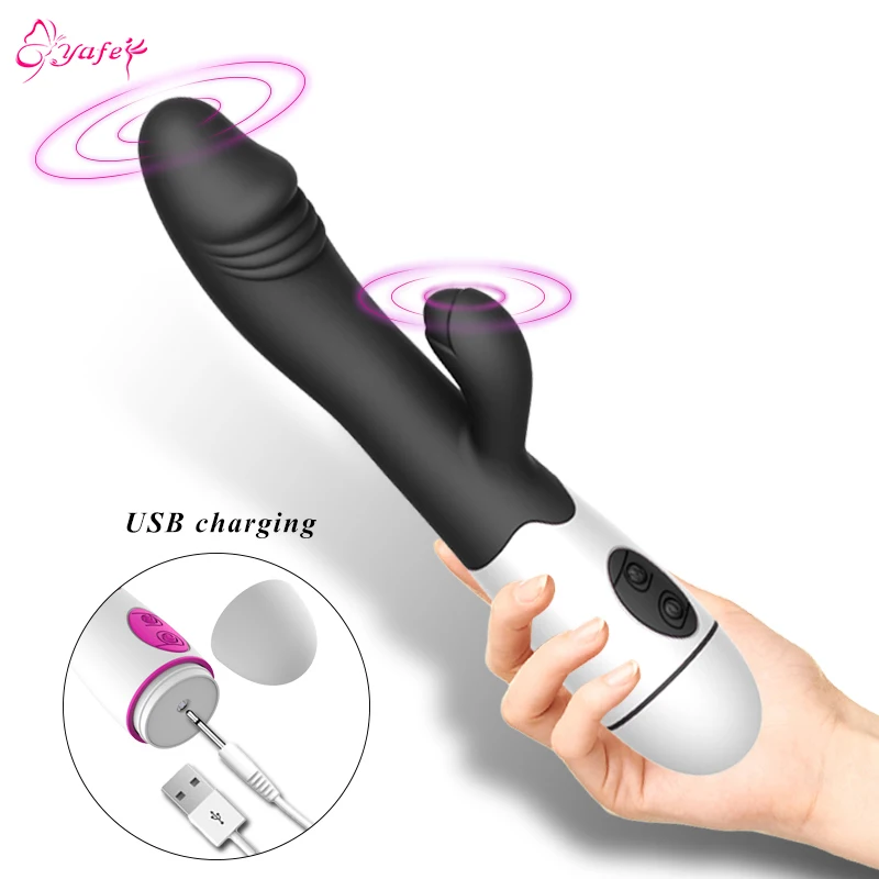 USB-30 Hastigheder Rabbit Vibrator til Kvinder Vagina Dildo Vibratorer Kvindelige G-spot Klitoris Stimulator Erotisk Sex Legetøj Til Voksne Kvinder 2