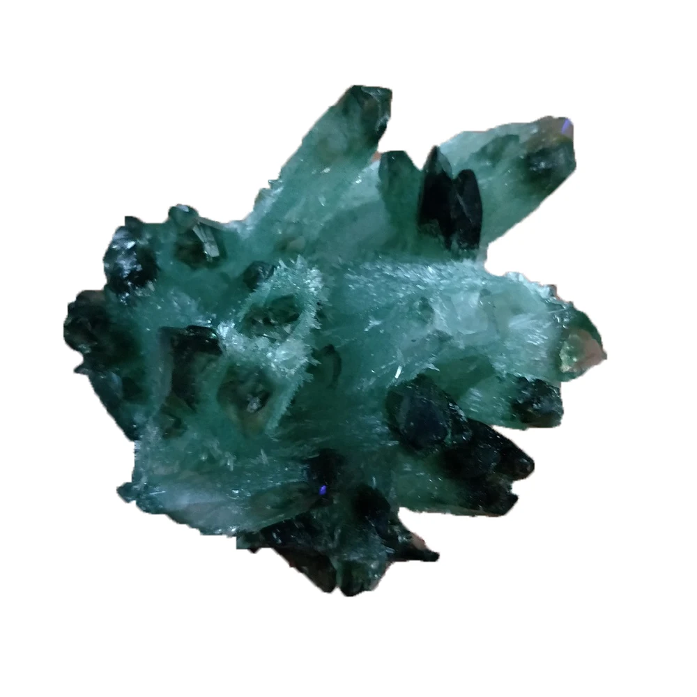 200-250g Naturlige grønne spøgelse cluster krystal Kvarts Cluster Prøve Healing Mineral Sten 2