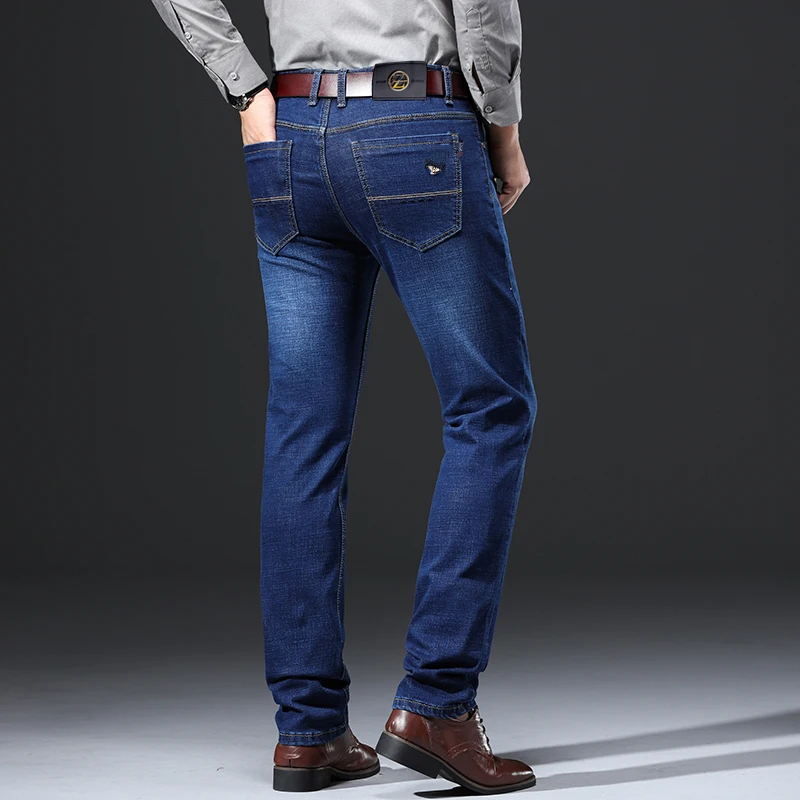 Mænds Jeans Nye Business-Bukser Bedste Pris Lige Denim Godt Vasket Stof 30-40 Størrelse All Seasons Cool Logo.Til Salg OEM Fabrik 2