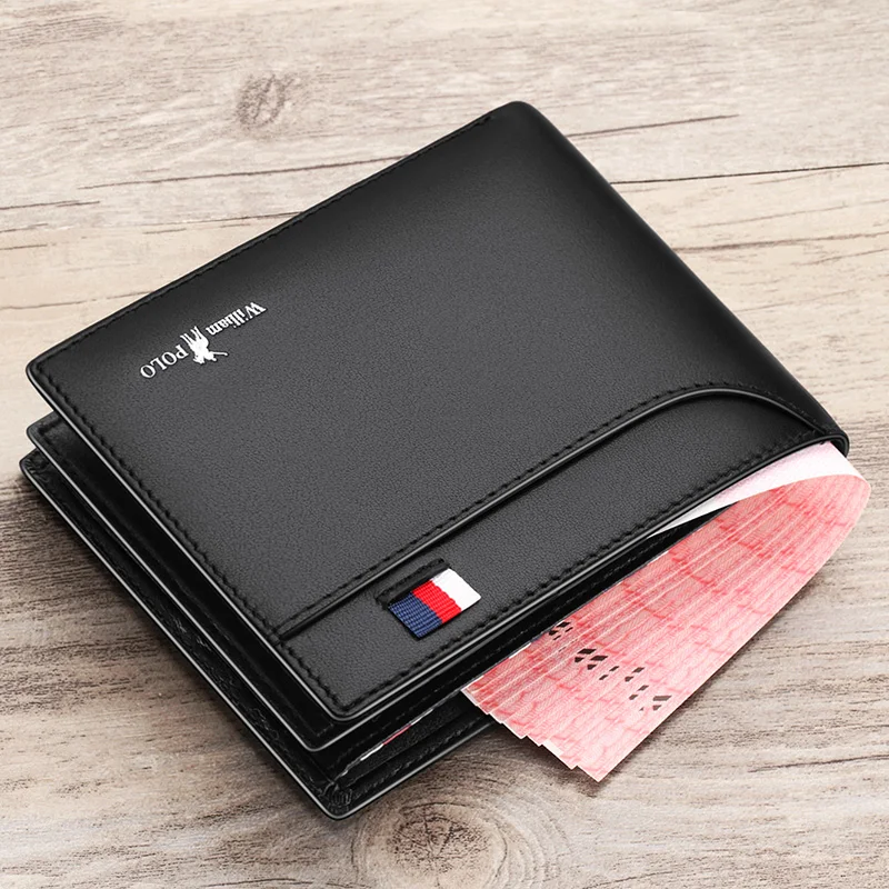 WilliamPolo kort Tegnebog, mens slanke Kredit kortholder i Ægte Læder mini Multi Card Sag Slots Koskind Læder Tegnebogen 2