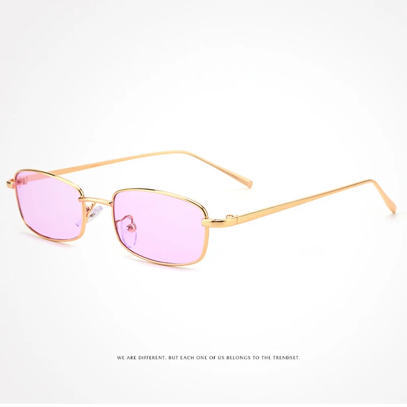 Iboode Retro-Pladsen Pink Solbriller Kvinder Brand Designer Solbriller Til Kvinder Legering Spejl Kvindelige Oculos De Sol Sort 2