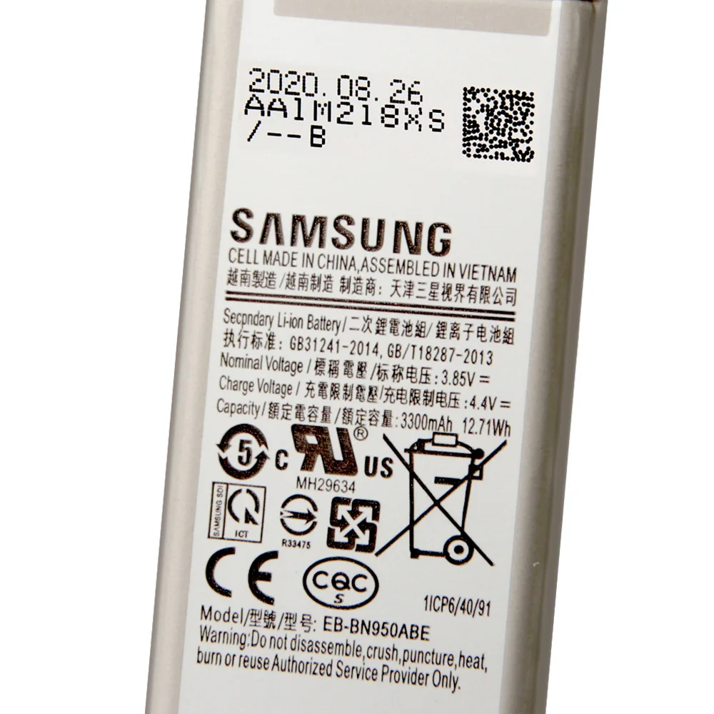 Original Erstatning Samsung Batteri Til Galaxy Note 8 Note8 N9508 N9500 Projekt Baikal Ægte Batteri EB-BN950ABE EB-BN950ABA 2