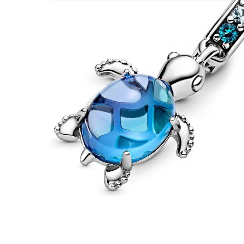925 sterling sølv kvinde smykker ocean-serien narhval charme søstjerner ocean bølger & fisk perler passer til Pandora armbånd, vedhæng DIY 2
